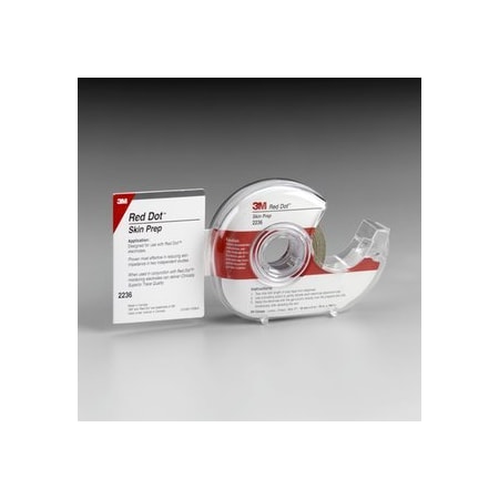 3M Electrode Skin Prep Tape, Red Dot with Dispenser 075 x 196 2236